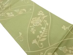 本場筑前博多花唐草模様織出し名古屋帯